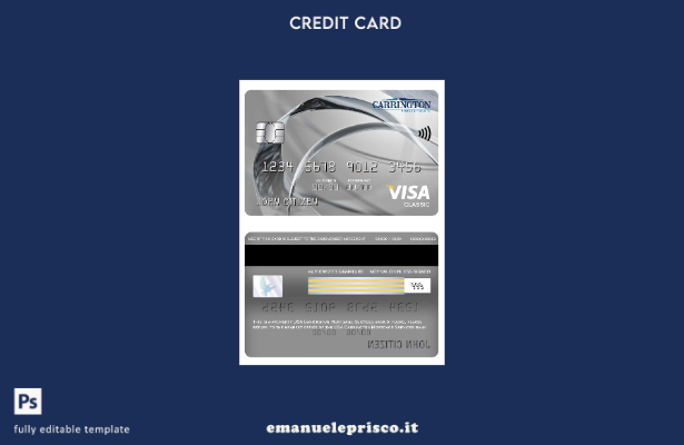 modello di carta classico per visto bancario USA Carrington Mortgage Services in